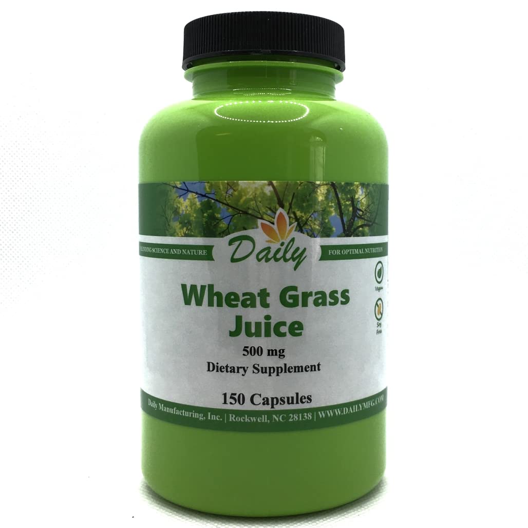 Daily Manufacturing Organic Dehydrated Wheat Grass Juice Capsules 150