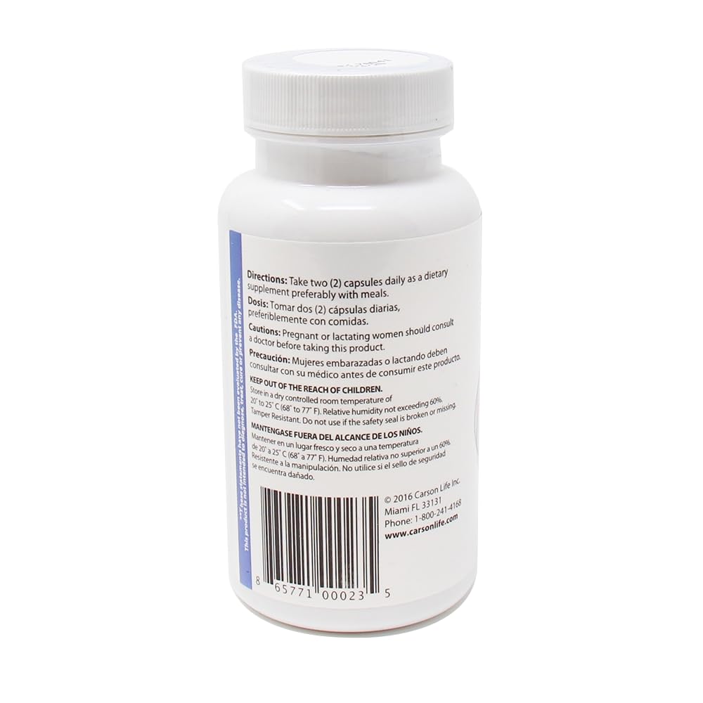 Carson Life Choline 500 mg Capsules, 120 Count