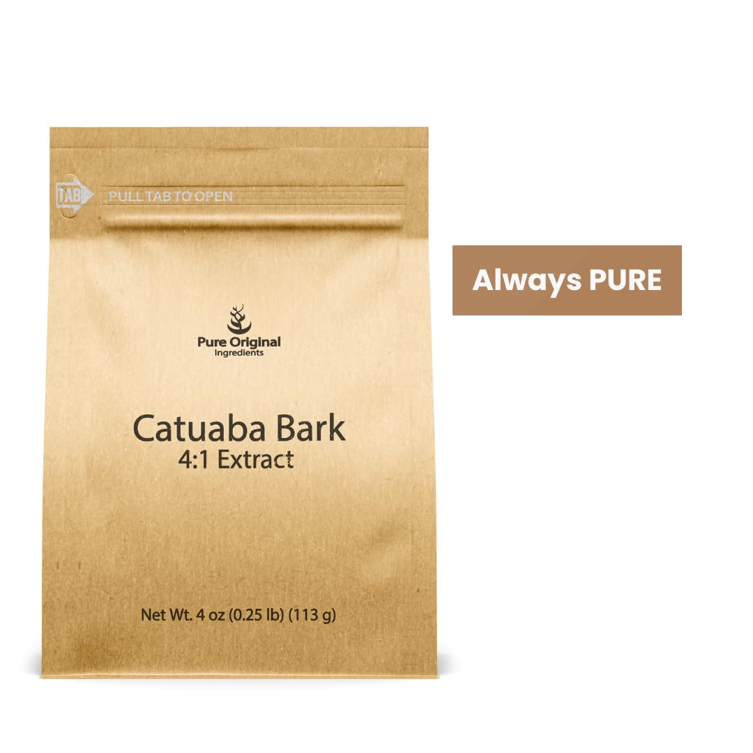 Pure Original Ingredients Catuaba Bark Extract Powder 4:1 Extract, 4 oz