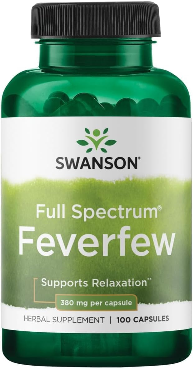 Swanson Feverfew 380 Milligrams Capsules 100