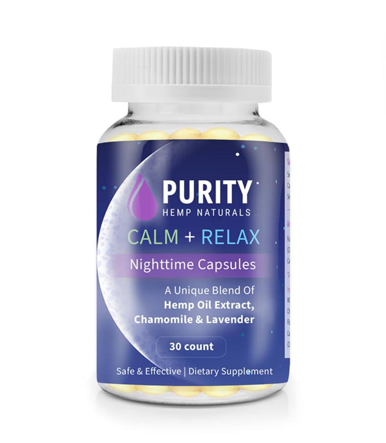 Generic Purity Hemp Naturals Calm + Relax Nighttime Softgels, 30 Count