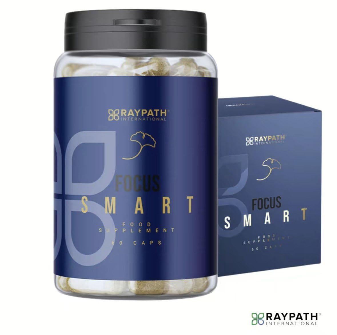 RAYPATH INTERNATIONAL Focus Smart Natural Brain & Memory Support Supplement 60 Capsules