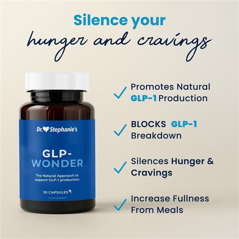 Pharmaganics Dr. Stephanie's GLP-Wonder Natural GLP-1 Boosting Supplement - 60 Capsules