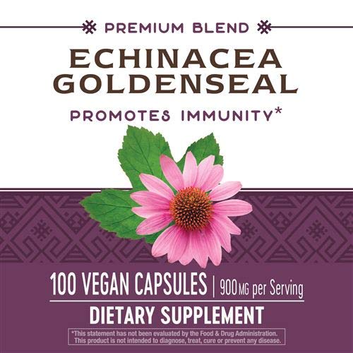 Nature's Way Echinacea Goldenseal Root Capsules 100 Count