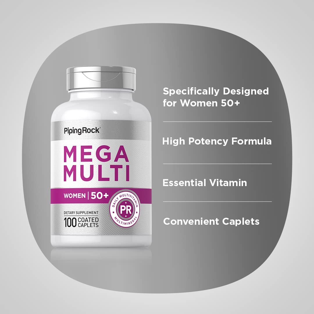 Piping Rock Multivitamin for Women 50 Plus Caplets 100 Count