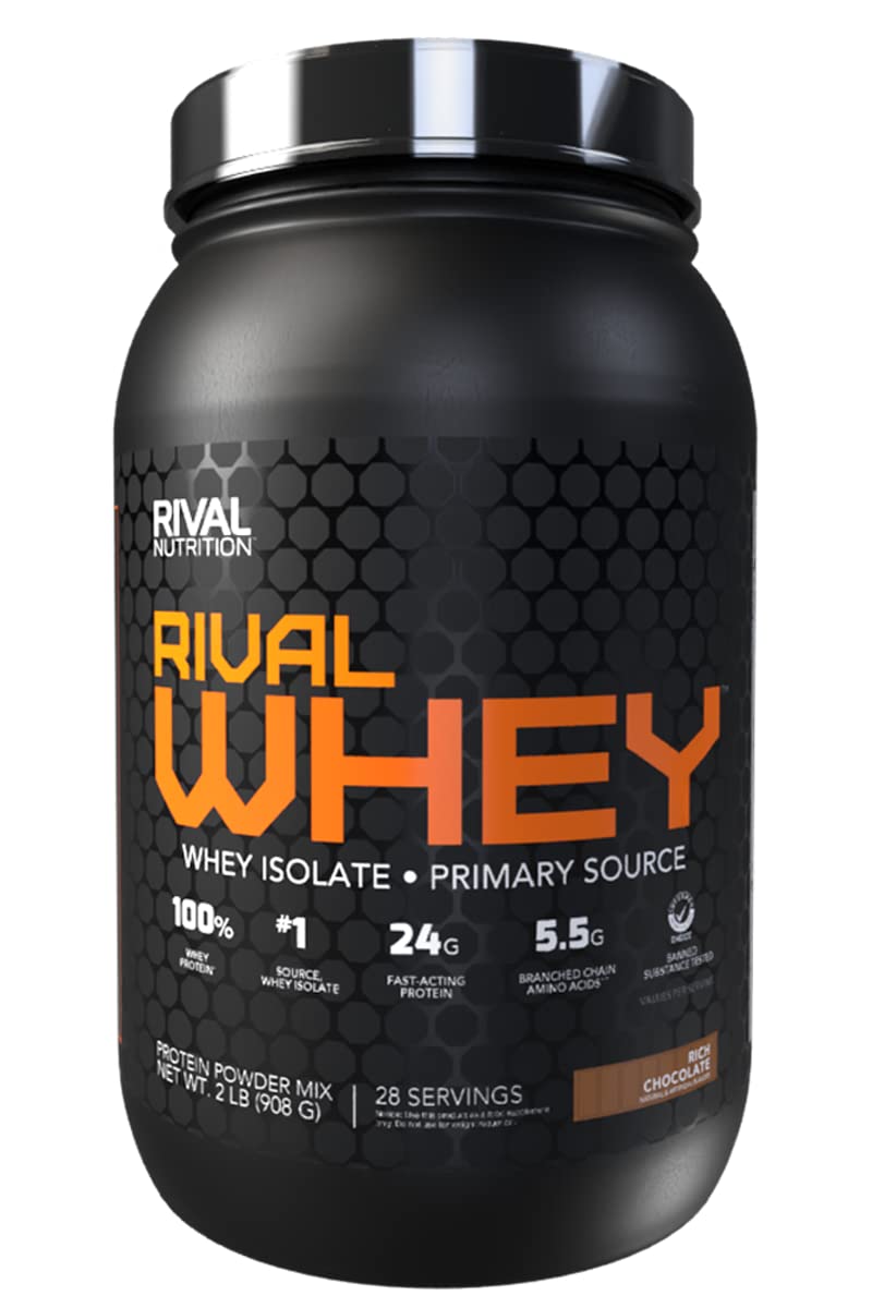 Rival Nutrition Whey Protein Powder Rich Chocolate 2 lb 32