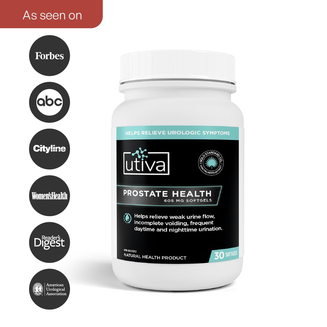 Szio+ Utiva Prostate Health, Saw Palmetto & Beta-Sitosterol Softgels, 30