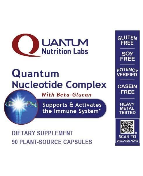 Quantum Nutrition Quantum Nucleotide Complex - Beta Glucan Immune Support Supplement with Yeast Nucleotides & Reishi, 90 Capsules