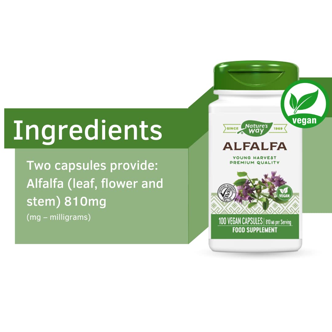 Nature's Way Alfalfa Leaves Capsule, 100 Count