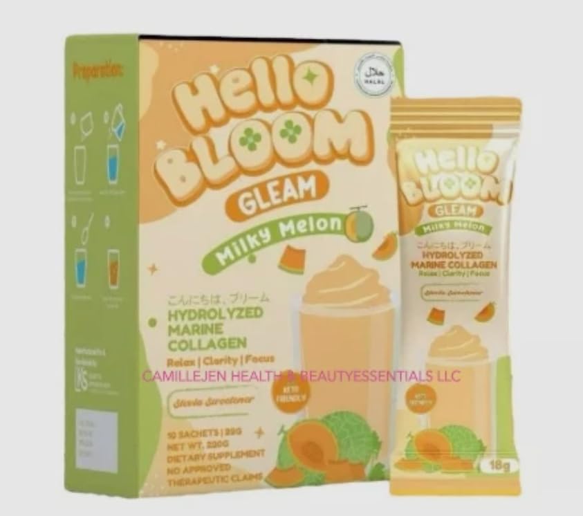 Generic Hello Bloom Gleam Collagen Mix Drinks by Kiray Celis Powder 6.3 Ounce