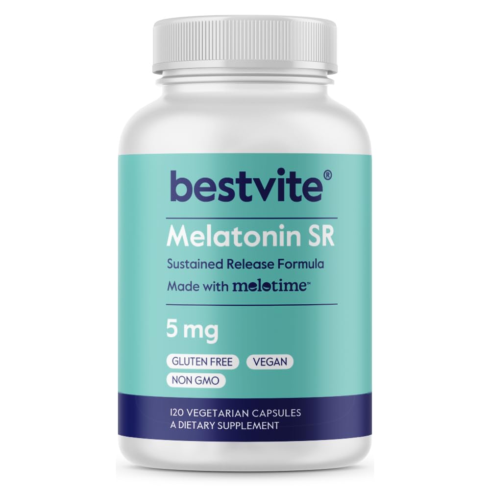 BESTVITE Melatonin SR 5mg Extended Release Capsules, 120 Capsules