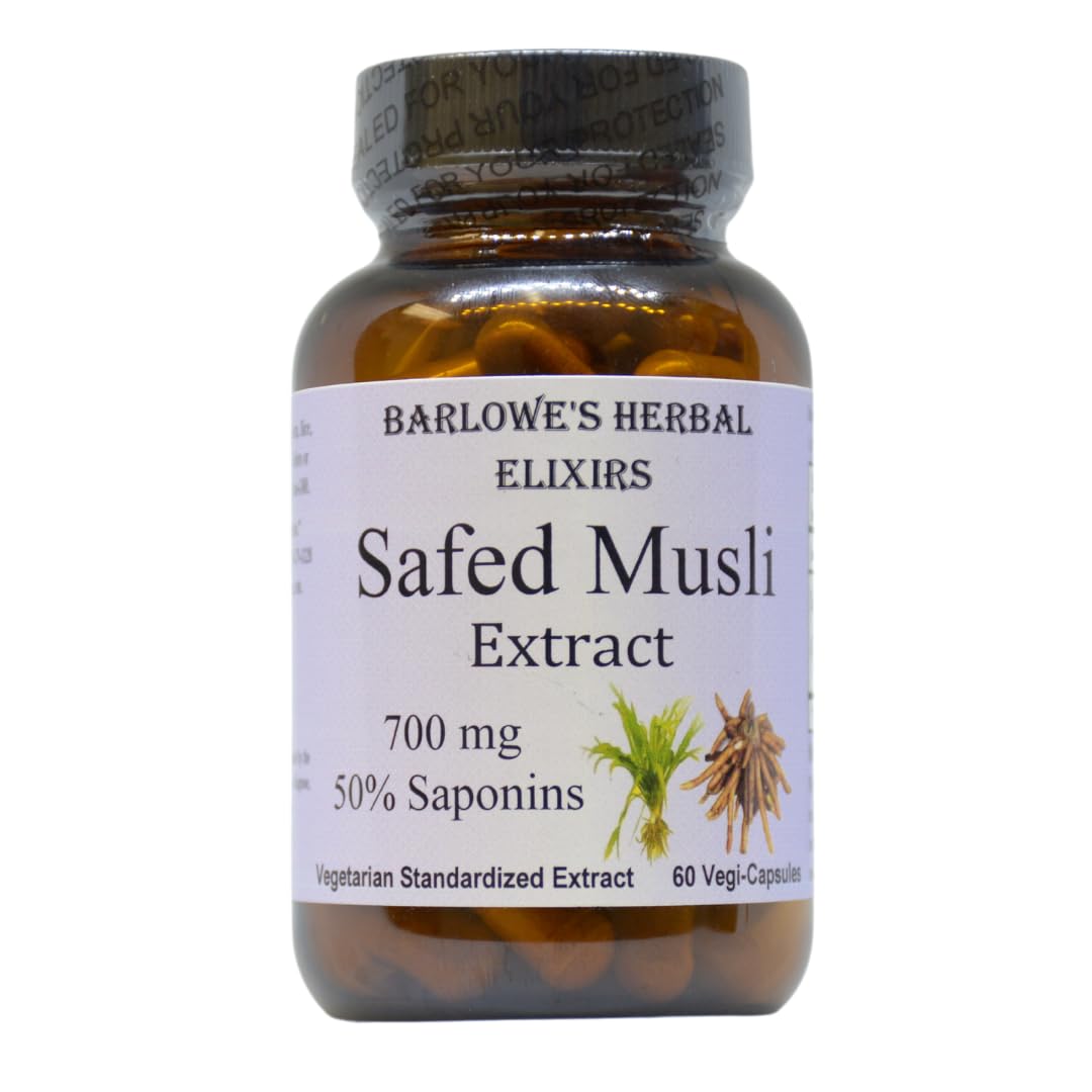 Barlowe's Herbal Elixirs Safed Musli Extract Capsules 60 Veggie Capsules