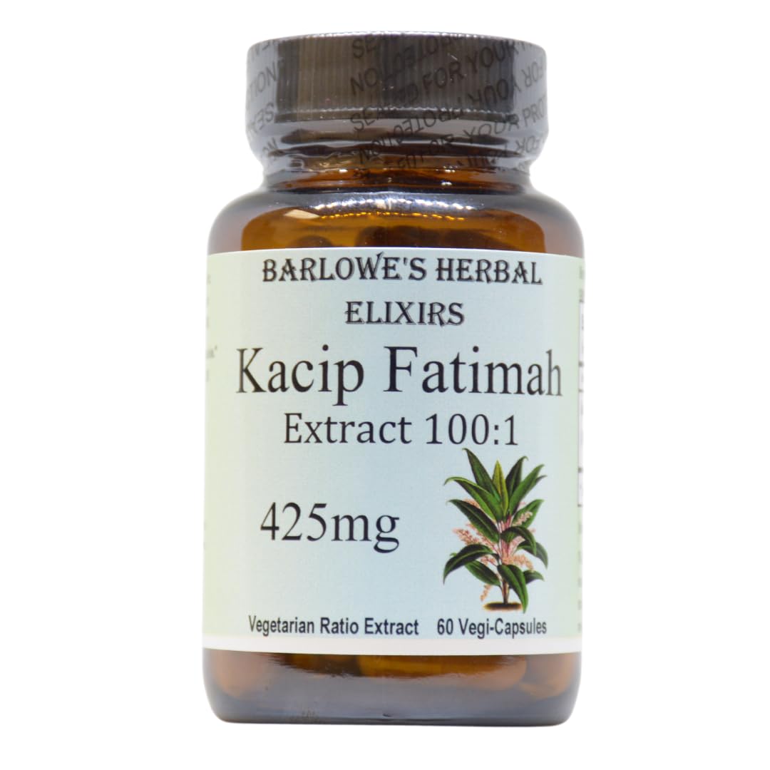 Barlow's Herbal Elixirs Kacip Fatimah 100:1 Extract Labisia Pumila Capsule, 60 Count