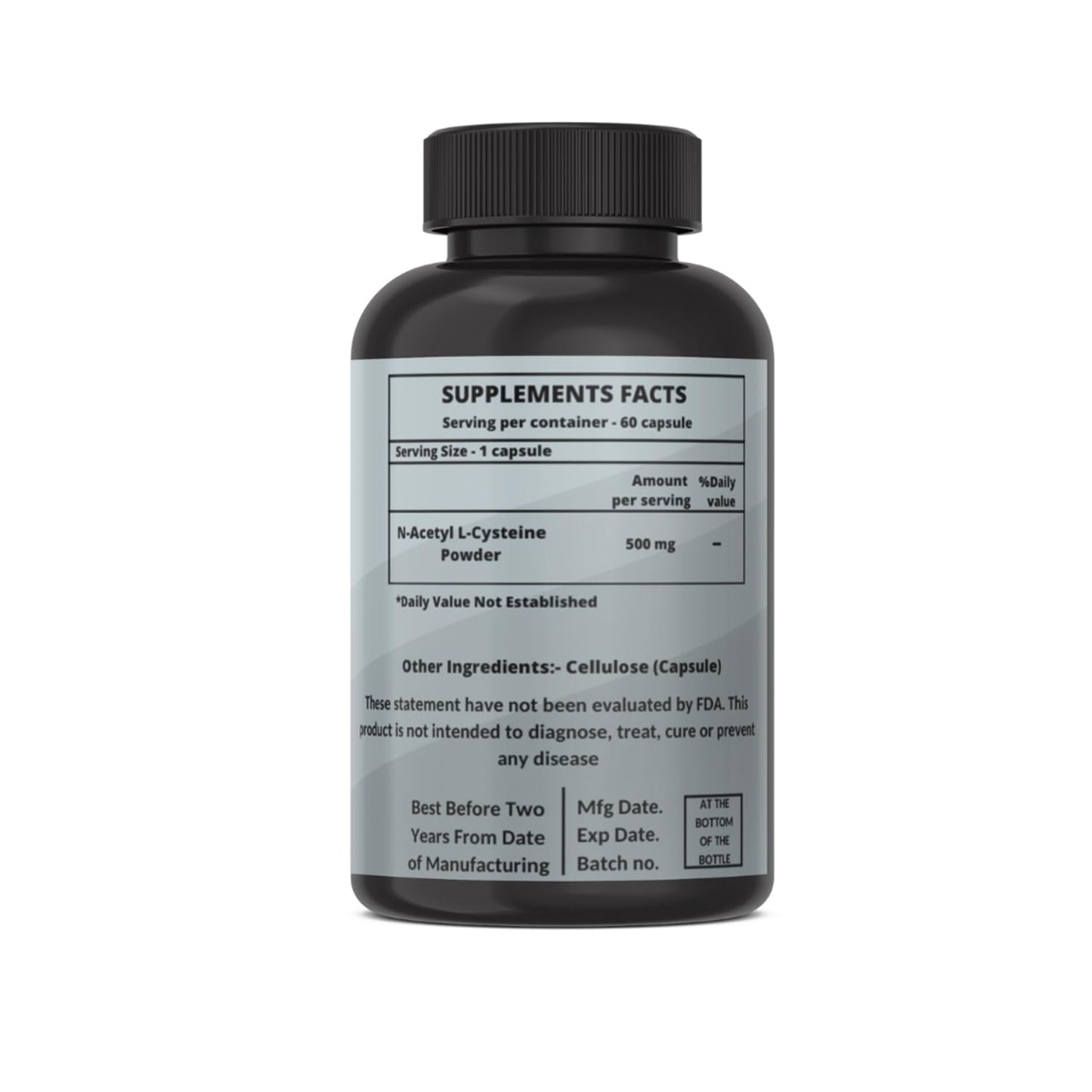 Heroot N-Acetyl L-Cysteine (NAC) 500mg Capsule, 60 Count