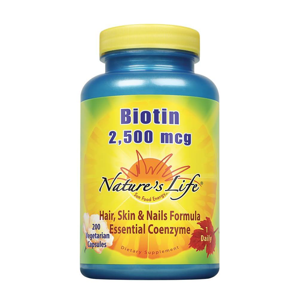 Nature's Life Biotin 2500mcg Capsule, 200 Count