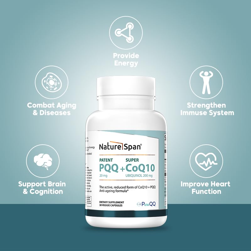 NATURESPAN Super Coenzyme-200 mg UBIQUINOL CoQ10 with 20mg PQQ, 30 Capsules