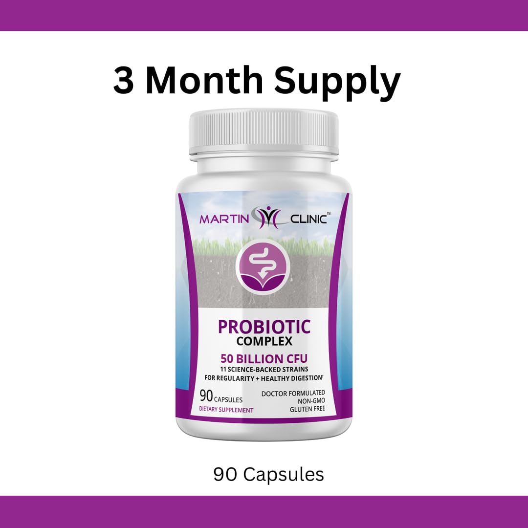 Martin Clinic Probiotic for Gut Health & Immune Support Capsule 90 Count