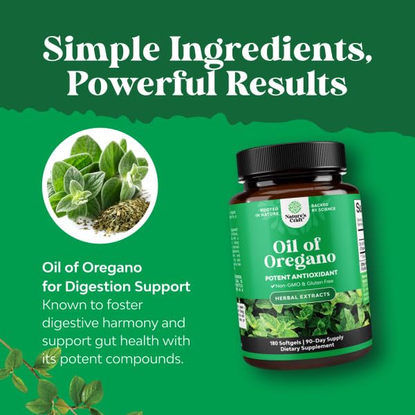 Natures Craft Wild Oregano Oil Softgels 180 Count