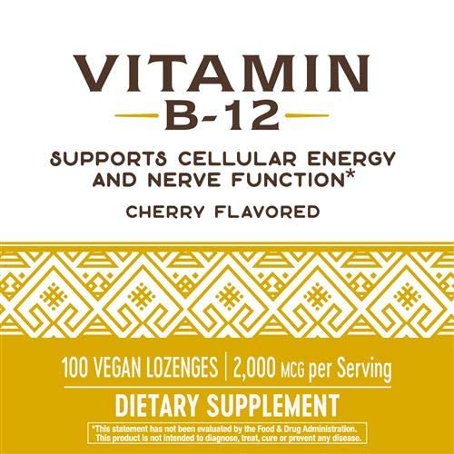 Nature's Way B-12 2000mcg Sublingual Lozenge, 100 Count