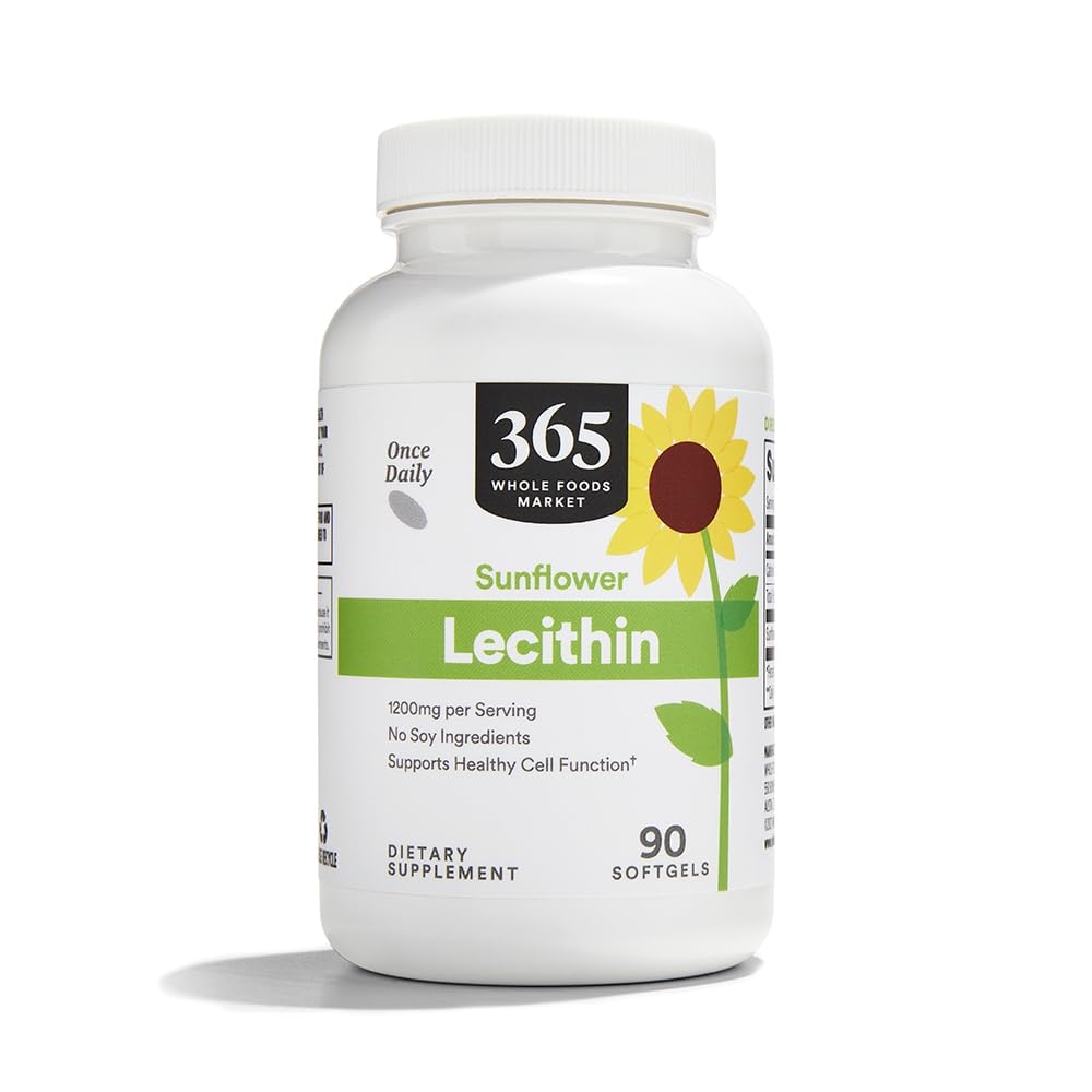 365 by Whole Foods Market Sunflower Lecithin Softgels, 90 Count