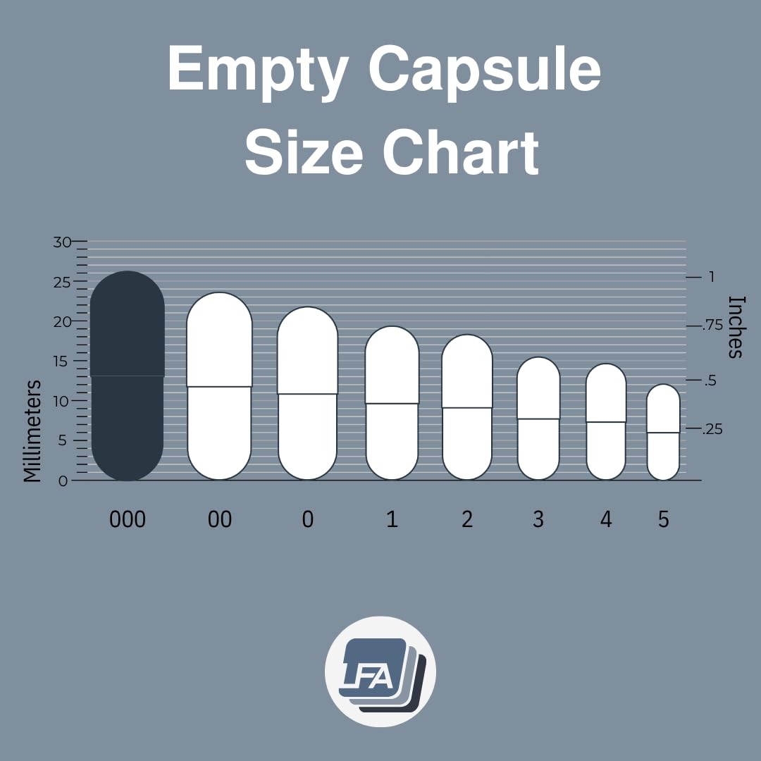 LFA Tablet Presses Vegan Empty Veggie Capsules Hypromellose (HPMC), Capsule, 120 Count
