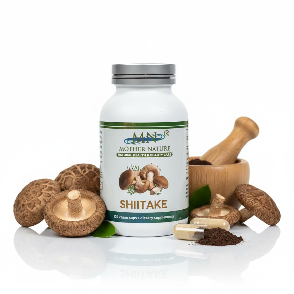 Mn Mother Nature Inc Shiitake (Lentinula edodes) Mushroom Supplement 120 Capsules