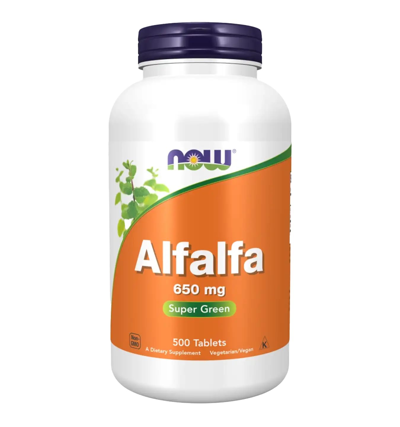 NOW Foods Alfalfa 10 Grain 650 mg Tablets, 500 Count