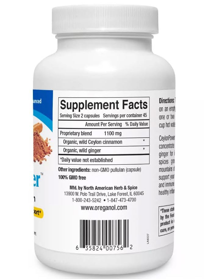 North American Herb & Spice CeylonPower Capsules 90