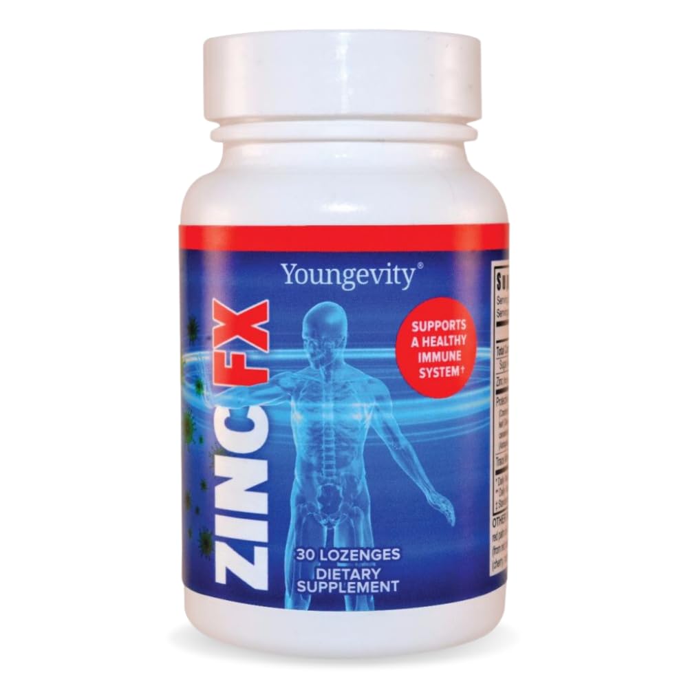 Youngevity Zinc Fx - Zinc + Trace Minerals + Elderberry + Astragalus - Immune Support Chewable - Highly Absorbable - Delicious Lozenges 120