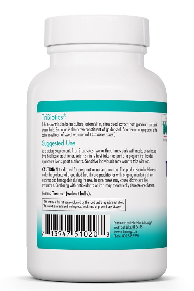 Allergy Research Group Nutricology TriBiotics Berberine Artemisinin 90 Capsules