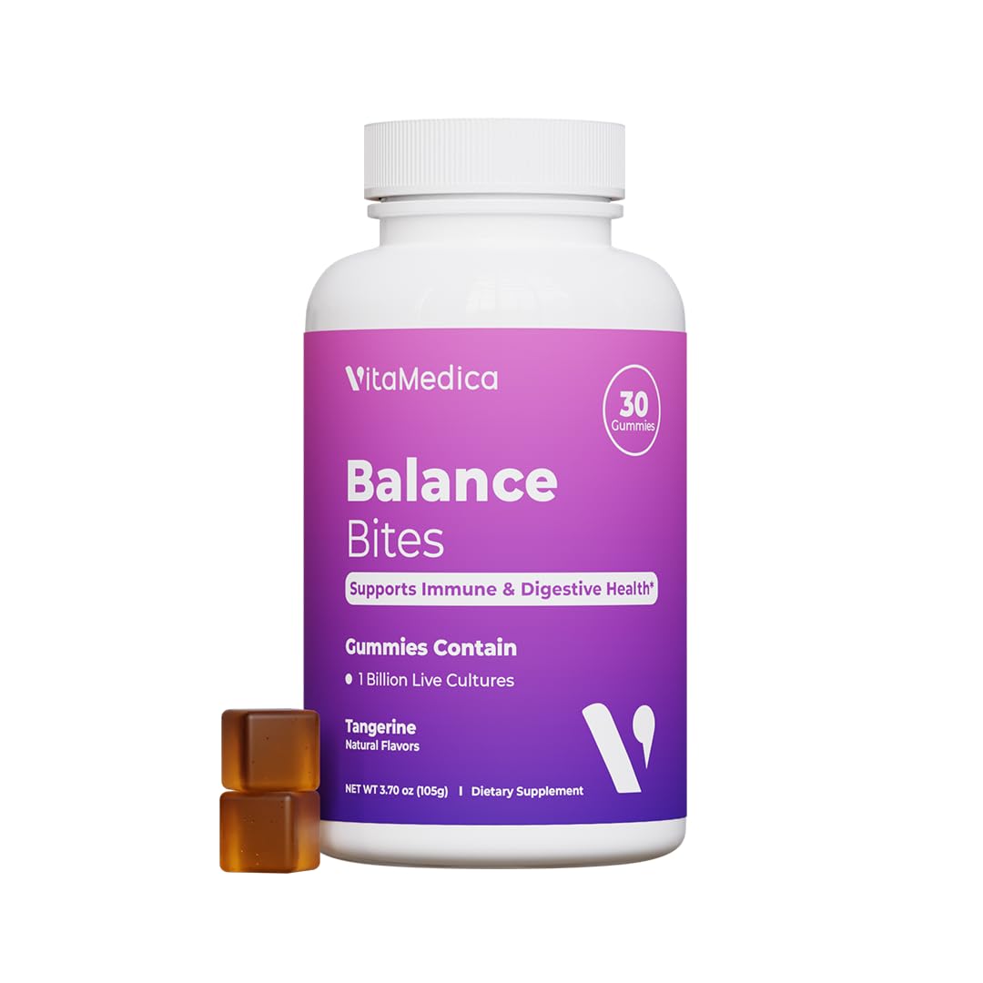 VitaMedica Balance Bites Probiotic Gummies for Digestive Support, Immune & Gut Health, 30 Count