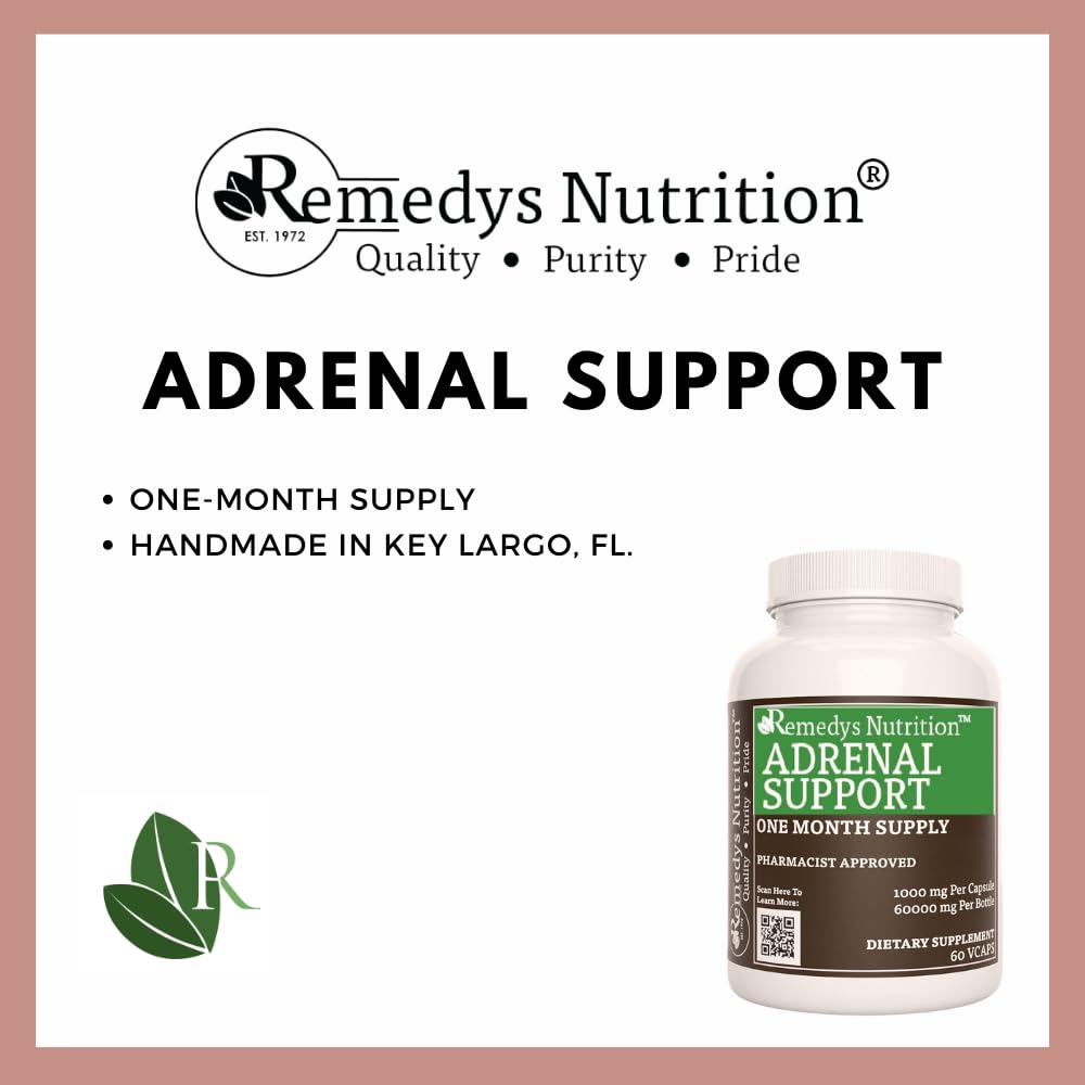 Remedy’s Nutrition Adrenal Support 1,000 mg Capsules 60 Count