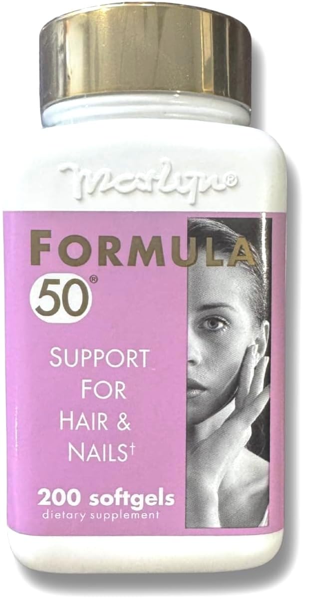 MARLYN Formula 50 Hair and Nails Growth Vitamin Supplement, Amino Acids Softgels, 200