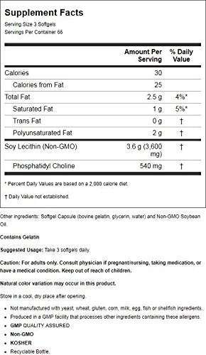 NOW Foods Lecithin Softgels 200 Count