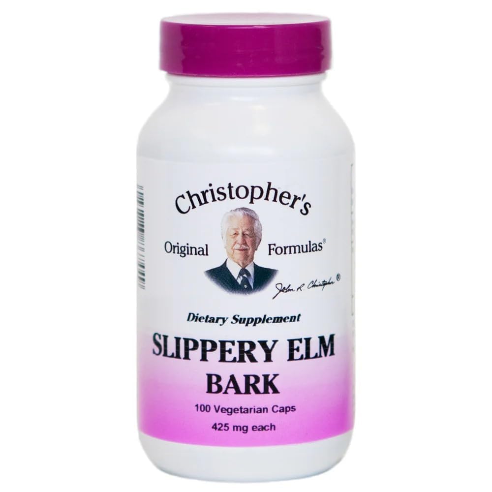 Christopher's Original Formulas Slippery Elm Natural Digestive Support 100 Capsules