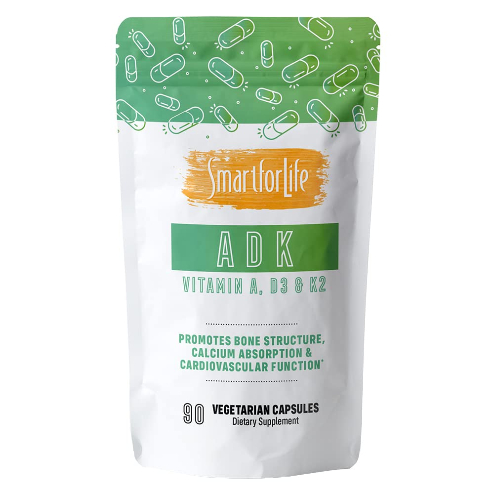 Smart for Life ADK Vitamins Vitamin D3, K2 and A Capsule, 90 Count