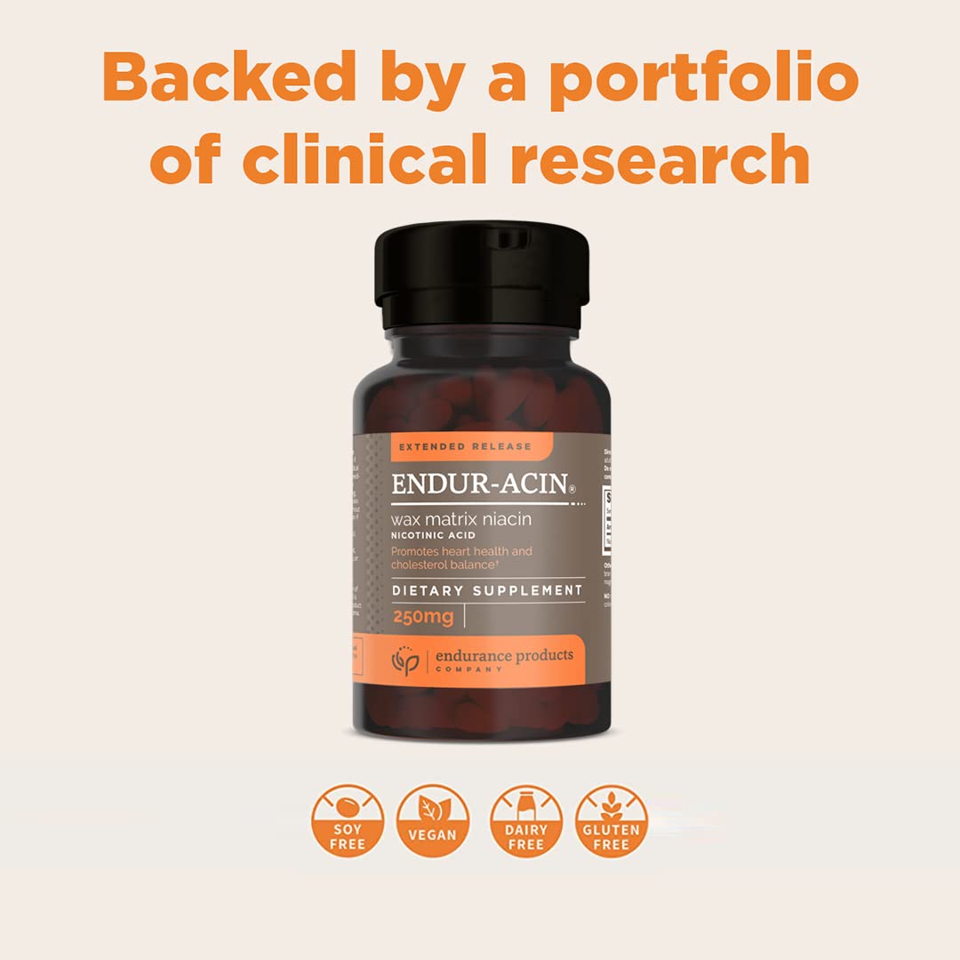 Endurance Products Endur Zinc PepZinGI 75mg for Immune Function & Digestive Health Support 60 Chewable Tablets
Endurance Products Endur-Acin Niacin 250mg Extended Release for Optimal Absorption & Low-Flush Vitamin B-3 200 Tablets