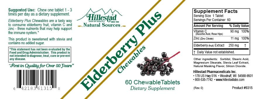 Generic Elderberry Plus Chewables Tablet, 60 Tablets