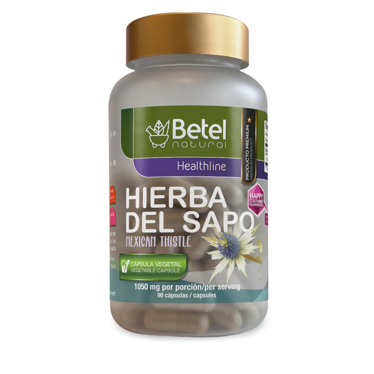 Betel Natural Premium Hierba del Sapo (Mexican Thistle) Capsules 90 Caps
