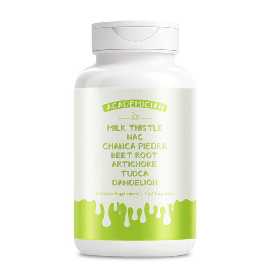 ACADEMICIAN Beet Root with Dandelion Root, Milk Thistle, NAC, Tudca, Artichoke Extract Capsules, 120 Count