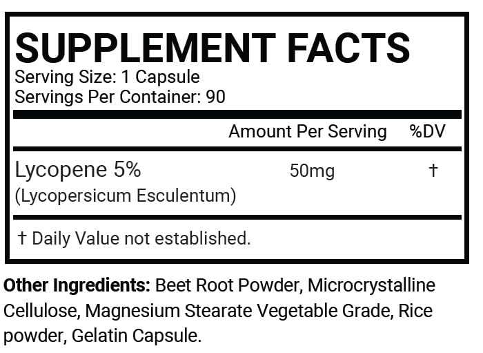 KRK SUPPLEMENTS Lycopene 50mg Capsules, 180 Capsules