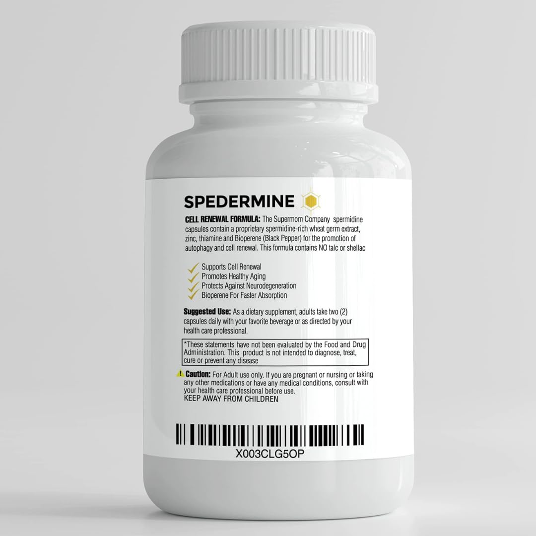 The Supermom Company Spermidine Supplement 120 Vegetable Capsules 2-Pack