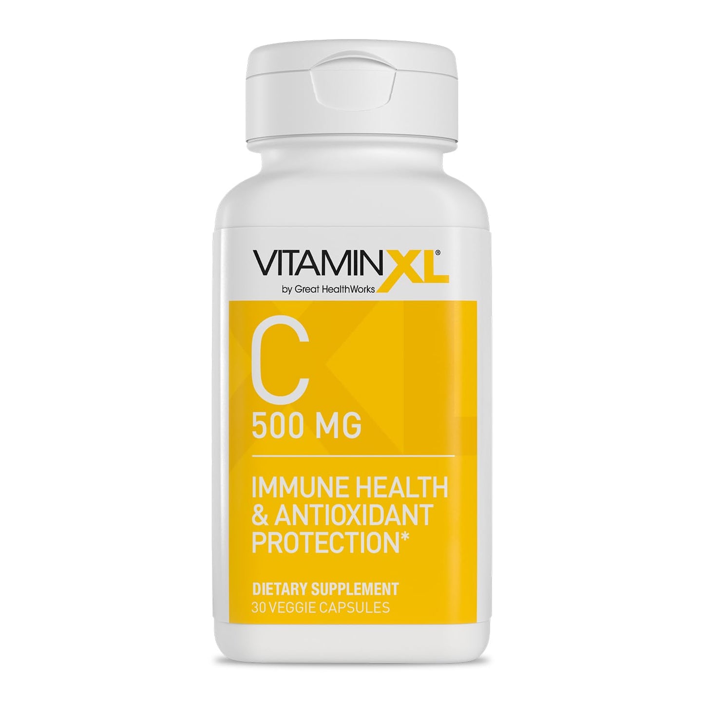 OmegaXL Vitamin C Supplement Capsule 500 mg, 30 Vegan Capsules