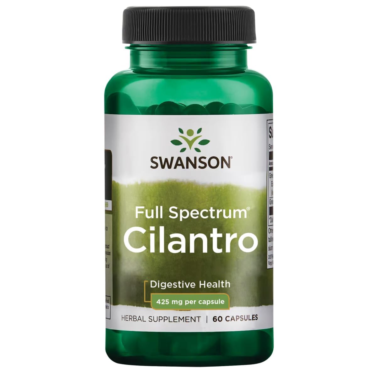 Swanson Full Spectrum Cilantro (Coriander) Herbal Digestive and Antioxidant Supplement - 425 mg, 60 Capsules