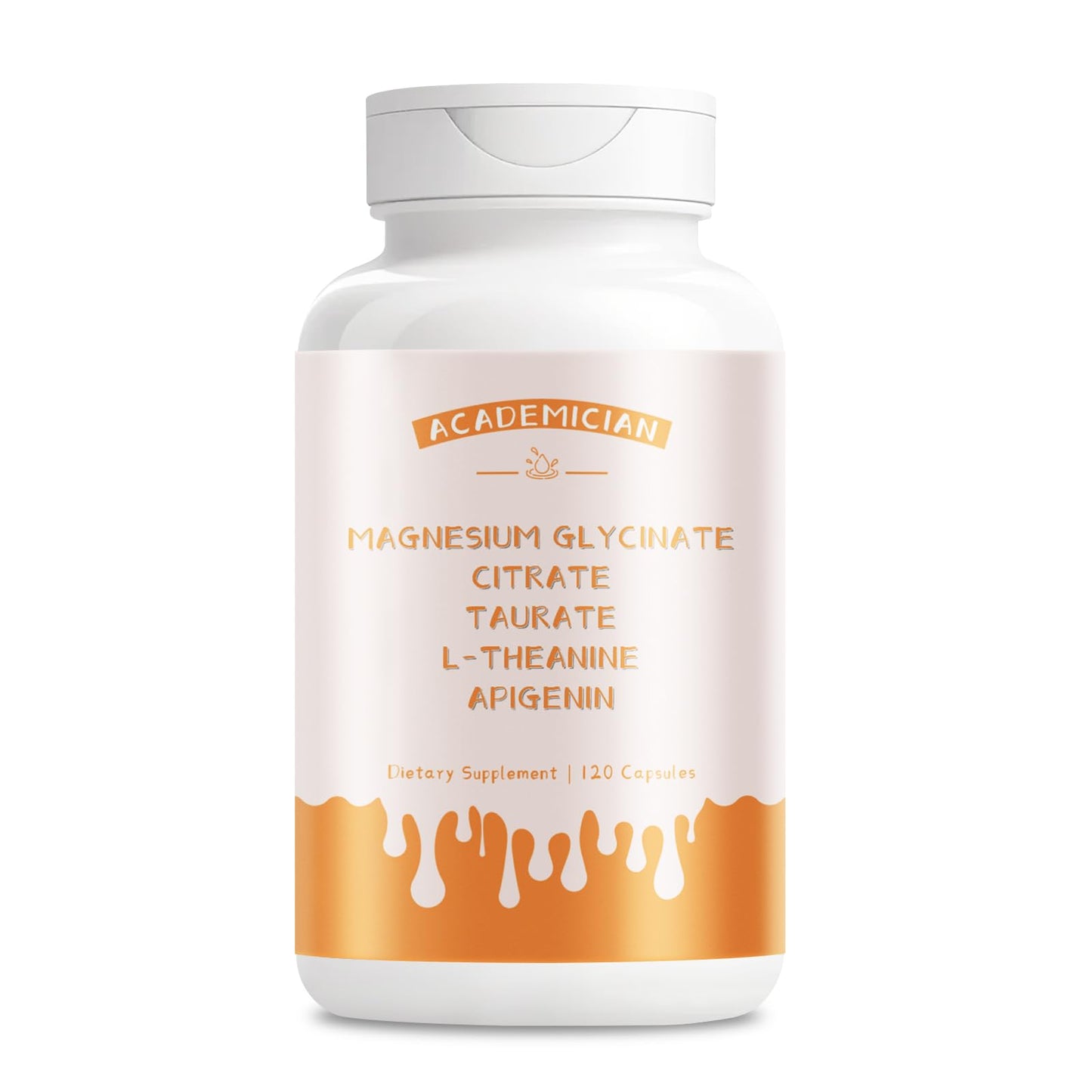 ACADEMICIAN Magnesium Citrate Capsules with Magnesium Glycinate, Magnesium Taurate, L-Theanine, Apigenin - 120 Capsules