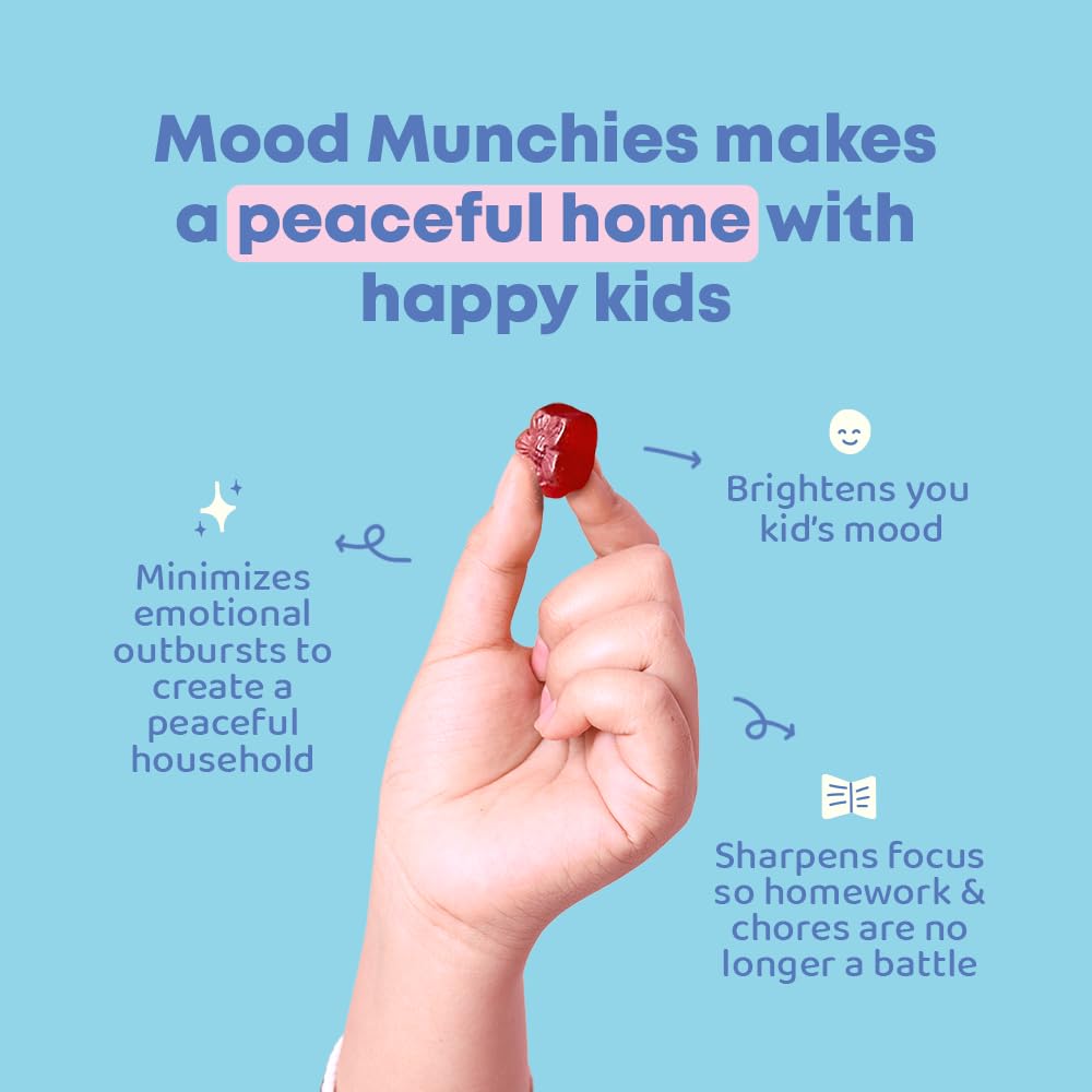 JoySpring Mood Munchies Saffron Gummies for Kids 4+ 60 Gummies