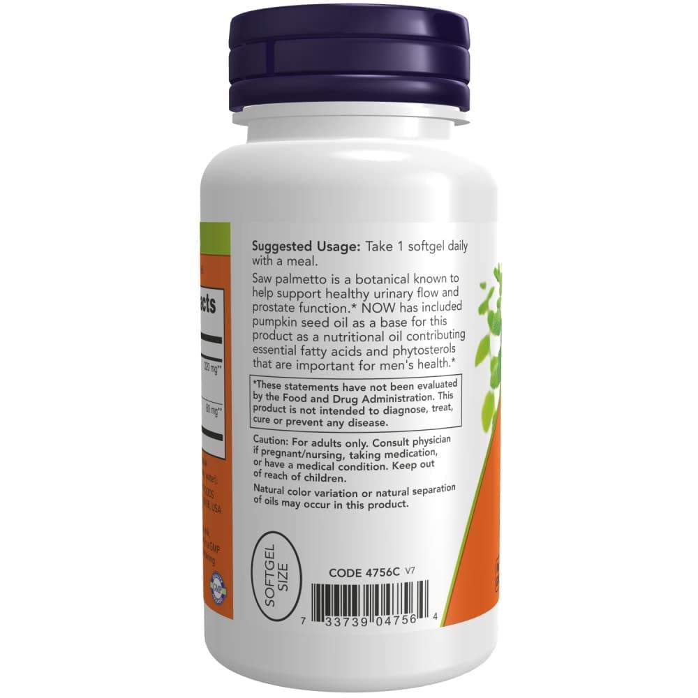 NOW Foods Saw Palmetto Extract 320 mg Softgel 180 Softgels