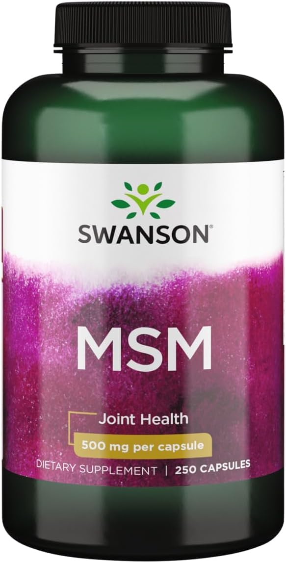 Swanson MSM Joint & Connective Tissue 500 mg Capsule, 250 Capsules
