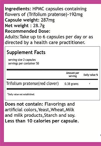 Hekma Center Pure Red Clover Flowers - Trifolium Pratense 100 Capsules