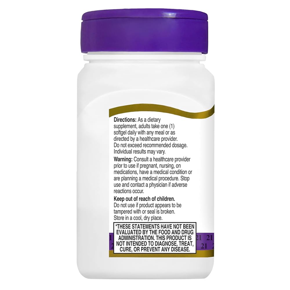 21st Century Lutein 20 mg Softgels, 60 Count